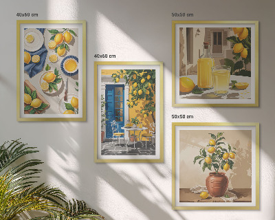 Set tablouri gata de agățat Grădină de lămâi cu băuturi