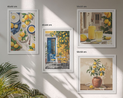 Set tablouri gata de agățat Grădină de lămâi cu băuturi