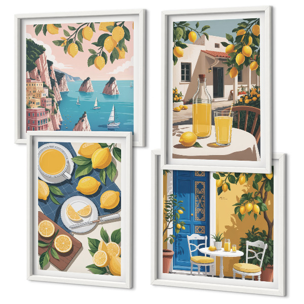 Compoziție de tablouri pentru perete Limonadă Patio Sun