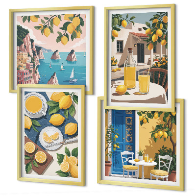 Compoziție de tablouri pentru perete Limonadă Patio Sun