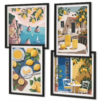Compoziție de tablouri pentru perete Limonadă Patio Sun