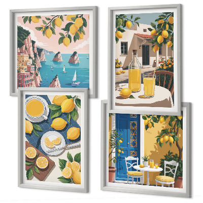 Compoziție de tablouri pentru perete Limonadă Patio Sun