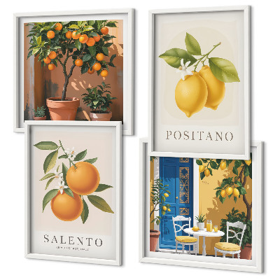 Set tablouri gata de agățat Lămâi și portocale Amalfi