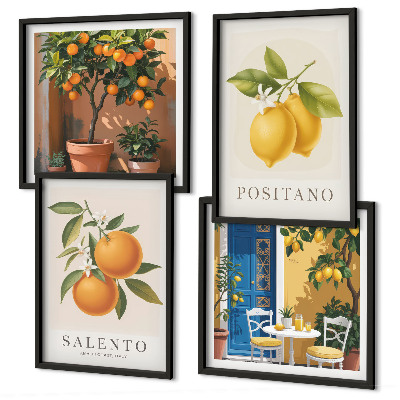 Set tablouri gata de agățat Lămâi și portocale Amalfi
