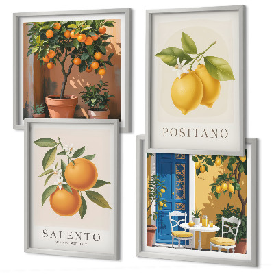 Set tablouri gata de agățat Lămâi și portocale Amalfi