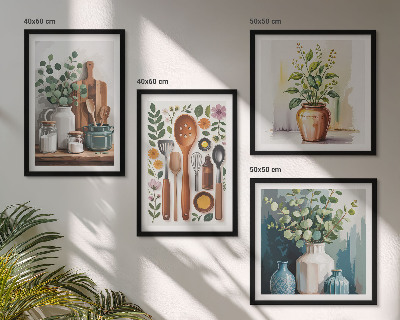 Set tablouri gata de agățat Accesorii de bucătărie pe bază de plante