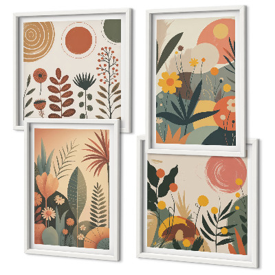 Compoziție de tablouri pentru perete Modele calde de plante Boho