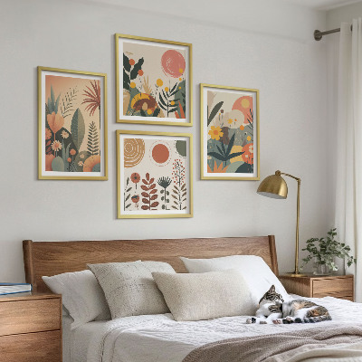 Compoziție de tablouri pentru perete Modele calde de plante Boho
