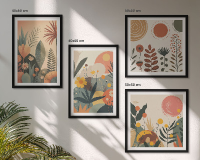 Compoziție de tablouri pentru perete Modele calde de plante Boho