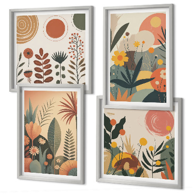 Compoziție de tablouri pentru perete Modele calde de plante Boho