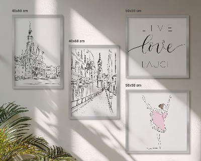 Set tablouri gata de agățat Arhitectură elegantă de balerină grafică