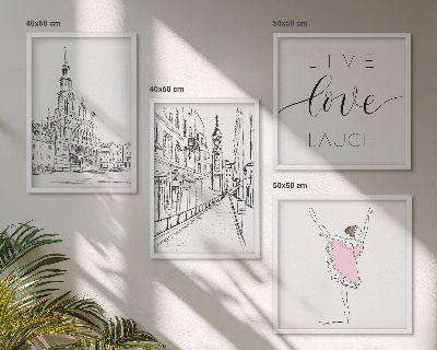 Set tablouri gata de agățat Arhitectură elegantă de balerină grafică