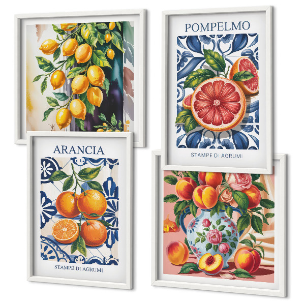 Set tablouri gata de agățat Postere de modă cu citrice italiene
