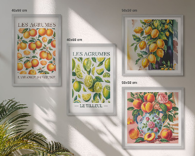 Set tablouri gata de agățat Citrice proaspete și colorate