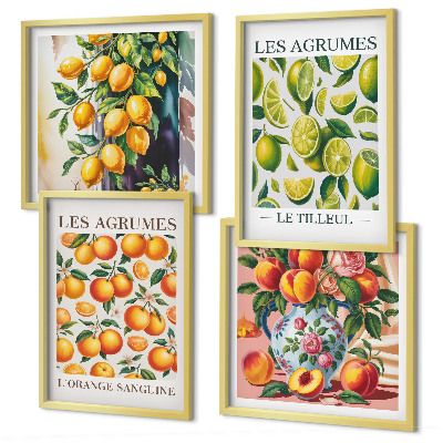 Set tablouri gata de agățat Citrice proaspete și colorate