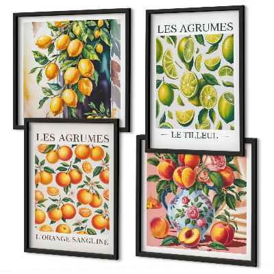 Set tablouri gata de agățat Citrice proaspete și colorate