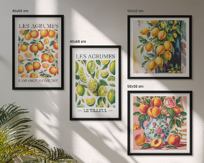 Set tablouri gata de agățat Citrice proaspete și colorate