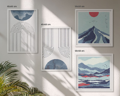 Set tablouri gata de agățat Peisaje montane abstracte
