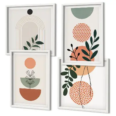 Set tablouri cu motive vegetale moderne gata de agățat