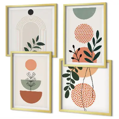 Set tablouri cu motive vegetale moderne gata de agățat