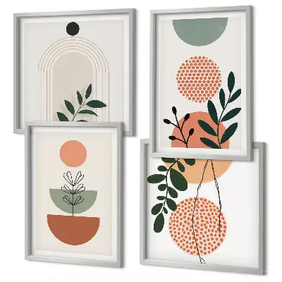 Set tablouri cu motive vegetale moderne gata de agățat