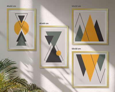 Compoziție de tablouri pentru perete Geometrie a formelor abstracte