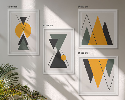 Compoziție de tablouri pentru perete Geometrie a formelor abstracte