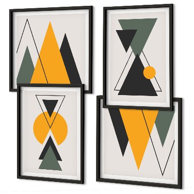 Compoziție de tablouri pentru perete Geometrie a formelor abstracte