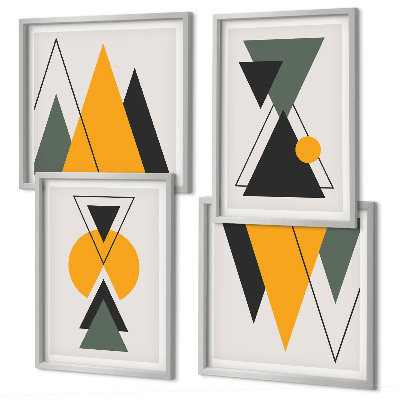 Compoziție de tablouri pentru perete Geometrie a formelor abstracte