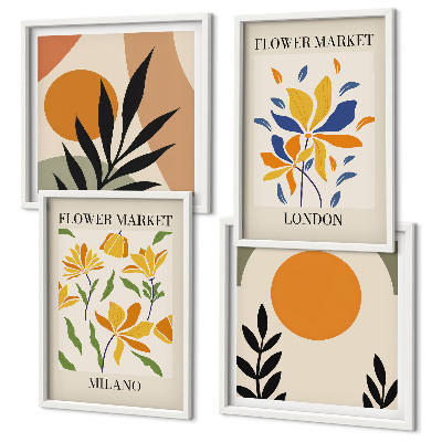 Set tablouri gata de agățat Postere florale Paris Milano