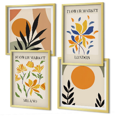 Set tablouri gata de agățat Postere florale Paris Milano