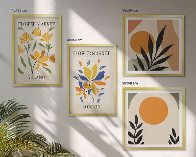 Set tablouri gata de agățat Postere florale Paris Milano