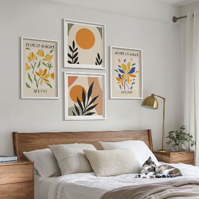 Set tablouri gata de agățat Postere florale Paris Milano