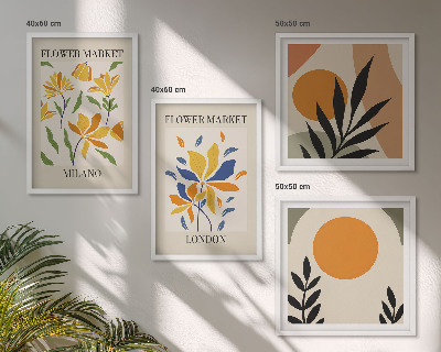 Set tablouri gata de agățat Postere florale Paris Milano