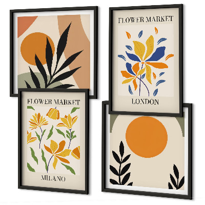 Set tablouri gata de agățat Postere florale Paris Milano