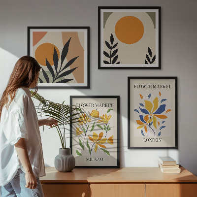 Set tablouri gata de agățat Postere florale Paris Milano