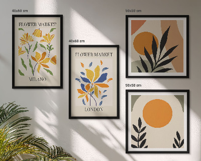 Set tablouri gata de agățat Postere florale Paris Milano