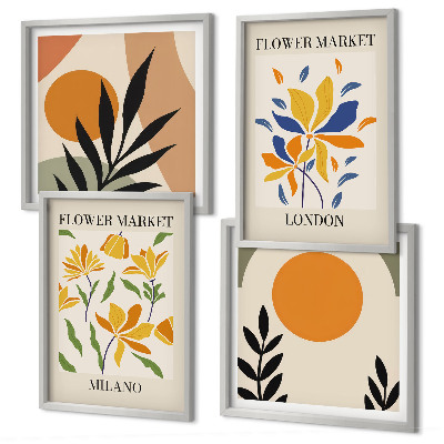 Set tablouri gata de agățat Postere florale Paris Milano