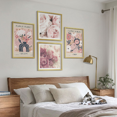 Set tablouri gata de agățat Motive florale trandafiri Paris