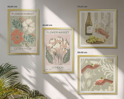 Compoziție de tablouri pentru perete Postere florale orașul vinului
