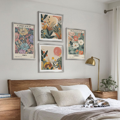 Set tablouri gata de agățat Postere florale Paris Londra