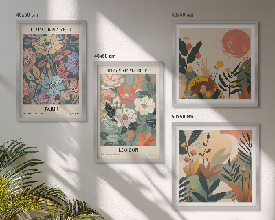 Set tablouri gata de agățat Postere florale Paris Londra