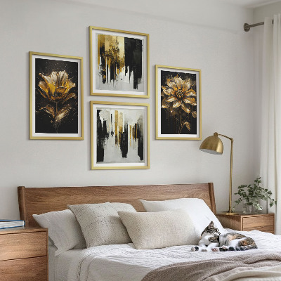 Compoziție de tablouri pentru perete Flori moderne și elegante