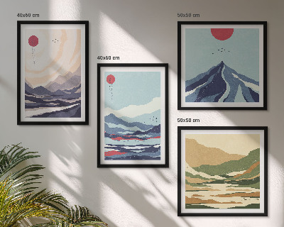 Set tablouri gata de agățat Peisaje montane abstracte
