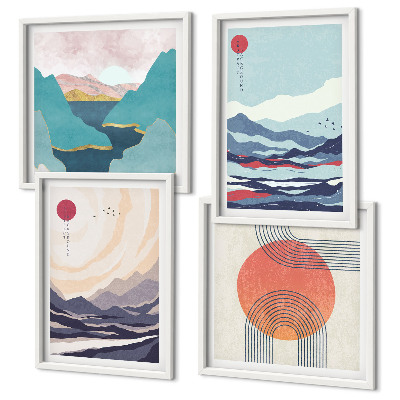 Set tablouri gata de agățat Peisaje montane japoneze