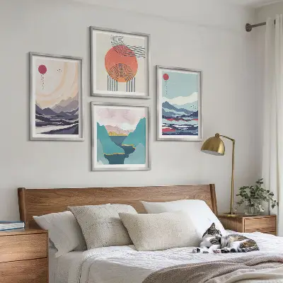 Set tablouri Peisaje montane japoneze gata de agățat