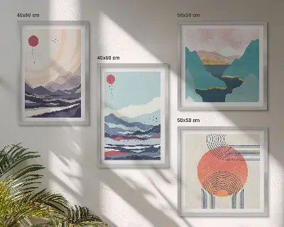 Set tablouri Peisaje montane japoneze gata de agățat