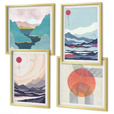 Set tablouri gata de agățat Peisaje montane japoneze