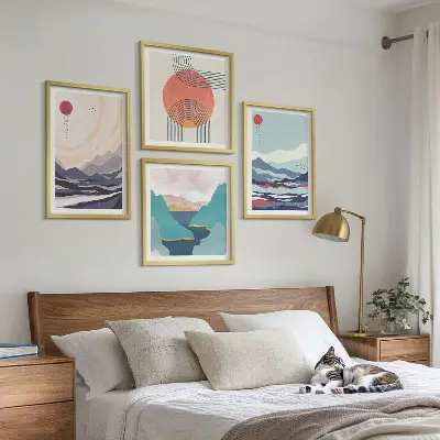 Set tablouri Peisaje montane japoneze gata de agățat