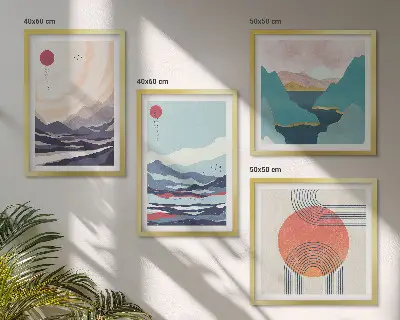 Set tablouri Peisaje montane japoneze gata de agățat